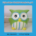 Cute owl shaped ceramic saving bank,piggy bank,money box,coin box